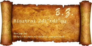 Bisztrai Zétény névjegykártya